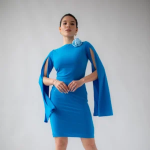 Light Blue Long Sleeves Dress