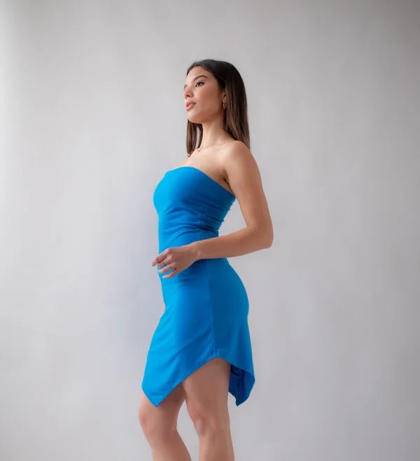 Light Blue Strapless Dress - Image 3