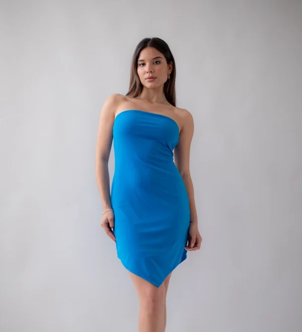 Light Blue Strapless Dress
